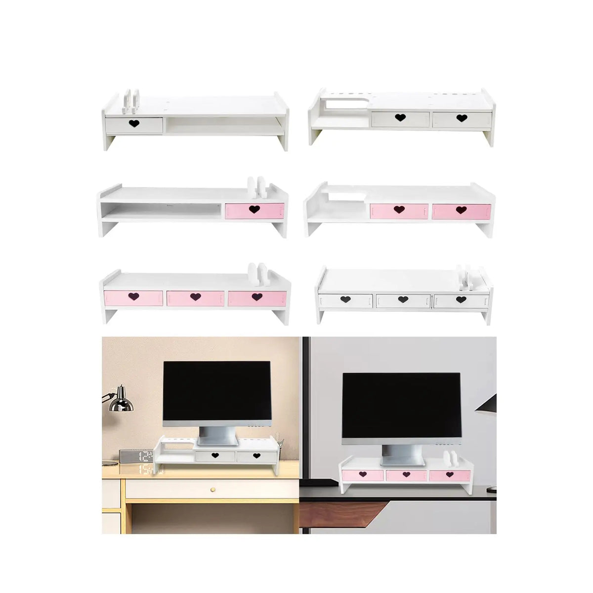 Deskox Mo Monitor Riser with Drawer — Deskox Modern Desks & Workspace Accessories — view 3