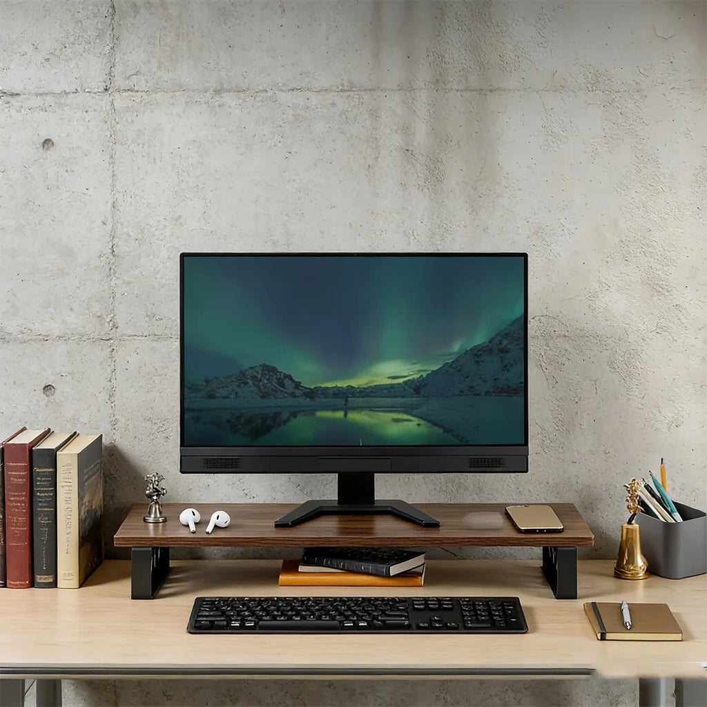 Deskox Smie Industrial Wood-Top Monitor Riser — Deskox Modern Desks & Workspace Accessories — view 4