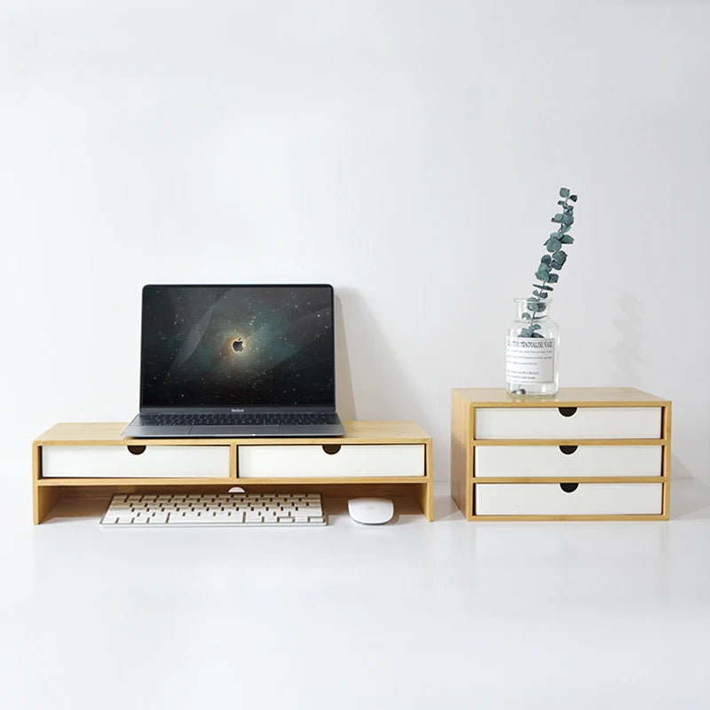 Deskox Kanso Wood-Grain Monitor Rack — Deskox Modern Desks & Workspace Accessories — view 2