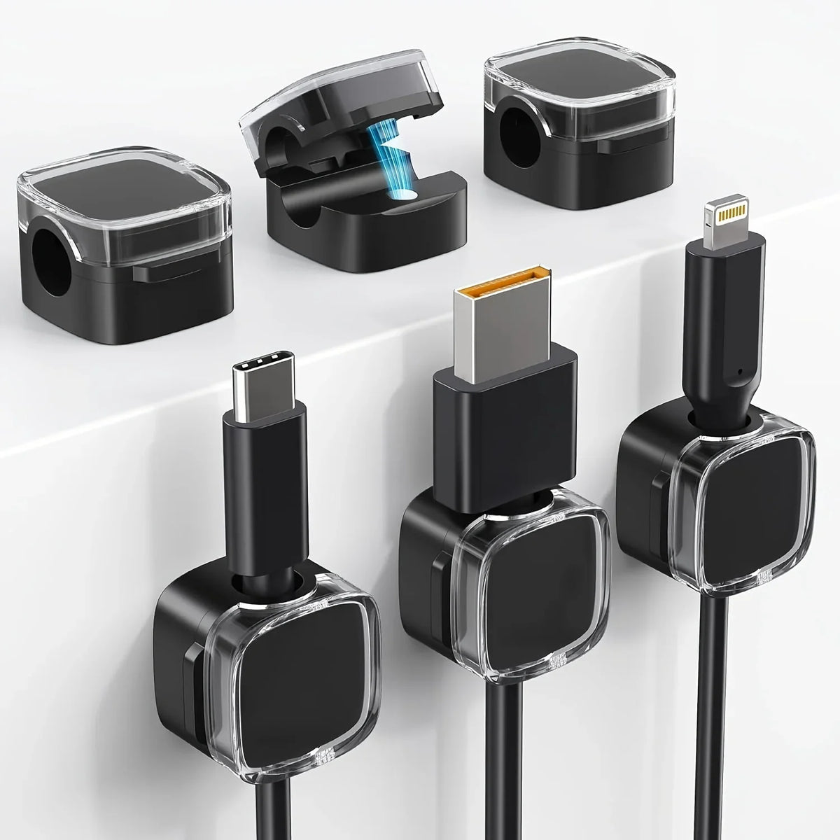 Deskox Klips Magnetic Cable Clip Set — Deskox Modern Desks & Workspace Accessories — view 4