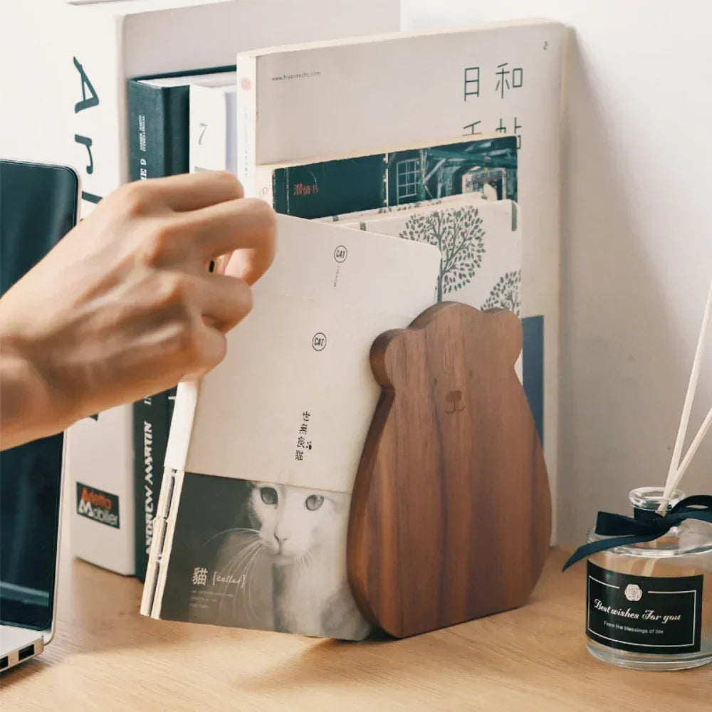 Deskox Kant Walnut L-Bookend — Deskox Modern Desks & Workspace Accessories — view 2