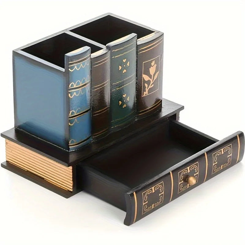Deskox Saga Book-Form Wooden Pen Holder — Deskox Modern Desks & Workspace Accessories — view 5