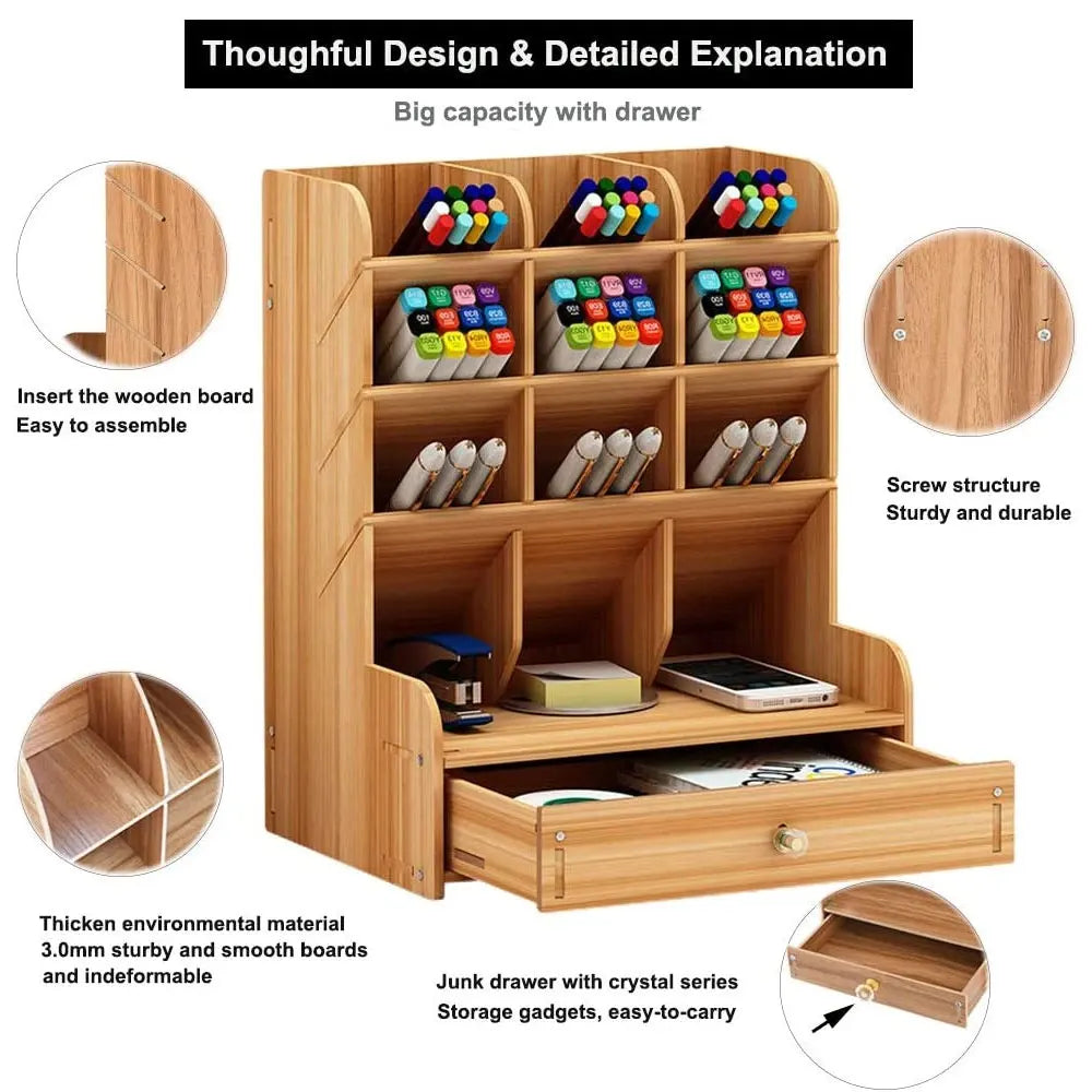 Deskox Nes Tiered Wooden Desk Rack — Deskox Modern Desks & Workspace Accessories — view 3