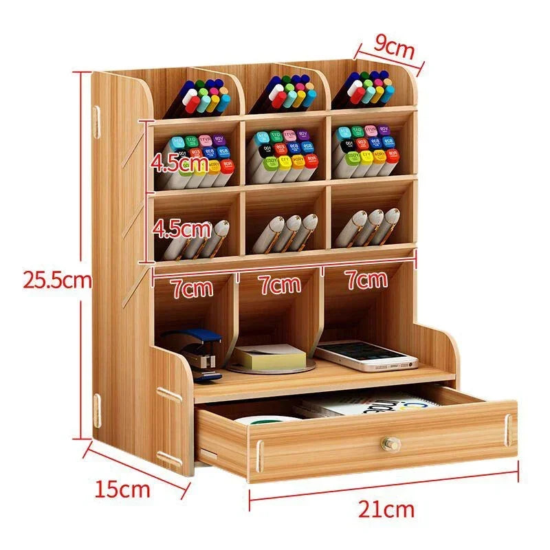 Deskox Skog Multi-Bay Wooden Desk Organiser — Deskox Modern Desks & Workspace Accessories — view 6