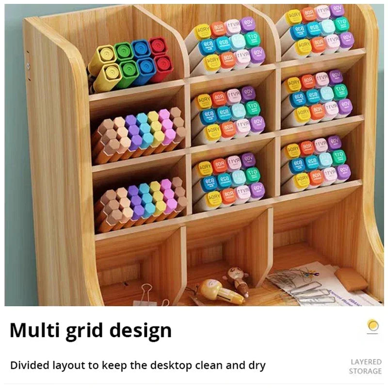 Deskox Skog Multi-Bay Wooden Desk Organiser — Deskox Modern Desks & Workspace Accessories — view 5