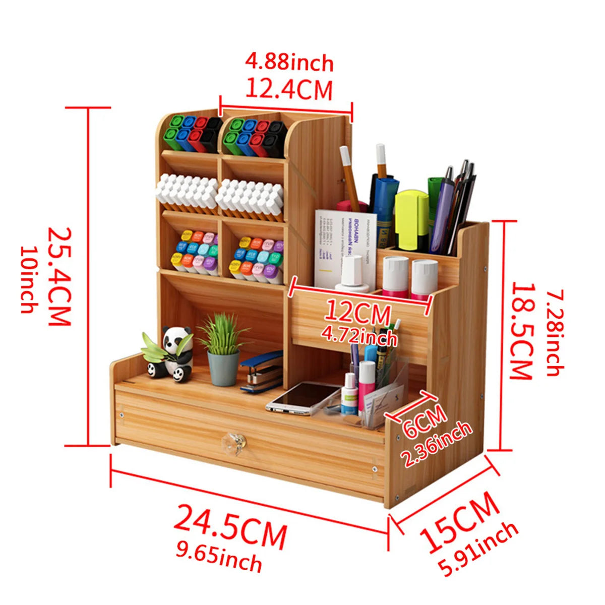 Deskox Bjork Wooden Pen and Card Caddy — Deskox Modern Desks & Workspace Accessories — view 6