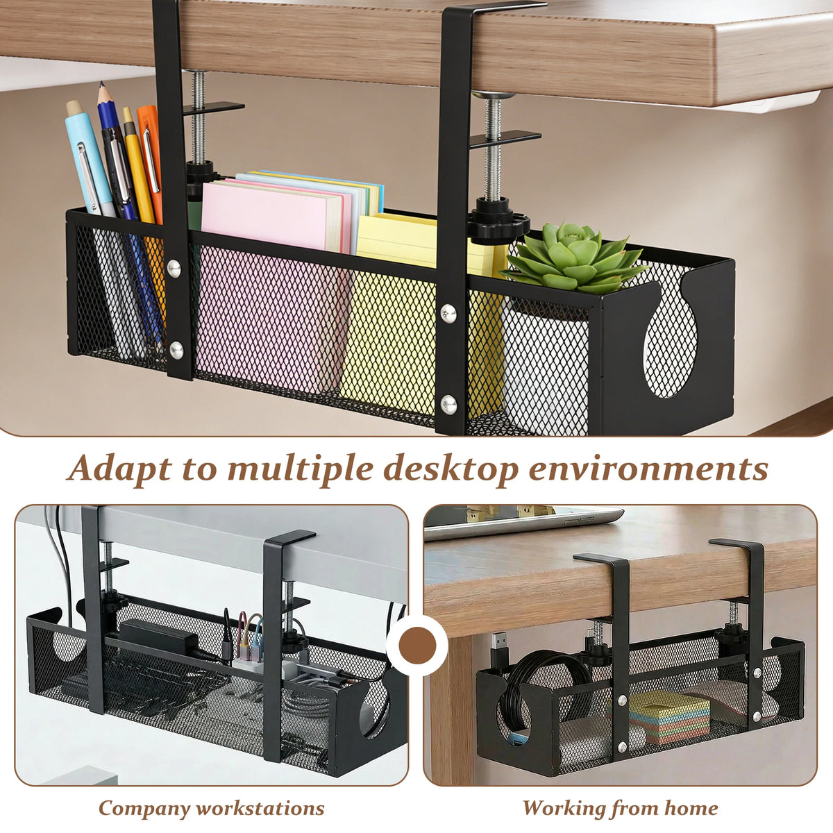 Deskox Bro Clamp-On Steel Cable Tray — Deskox Modern Desks & Workspace Accessories — view 5