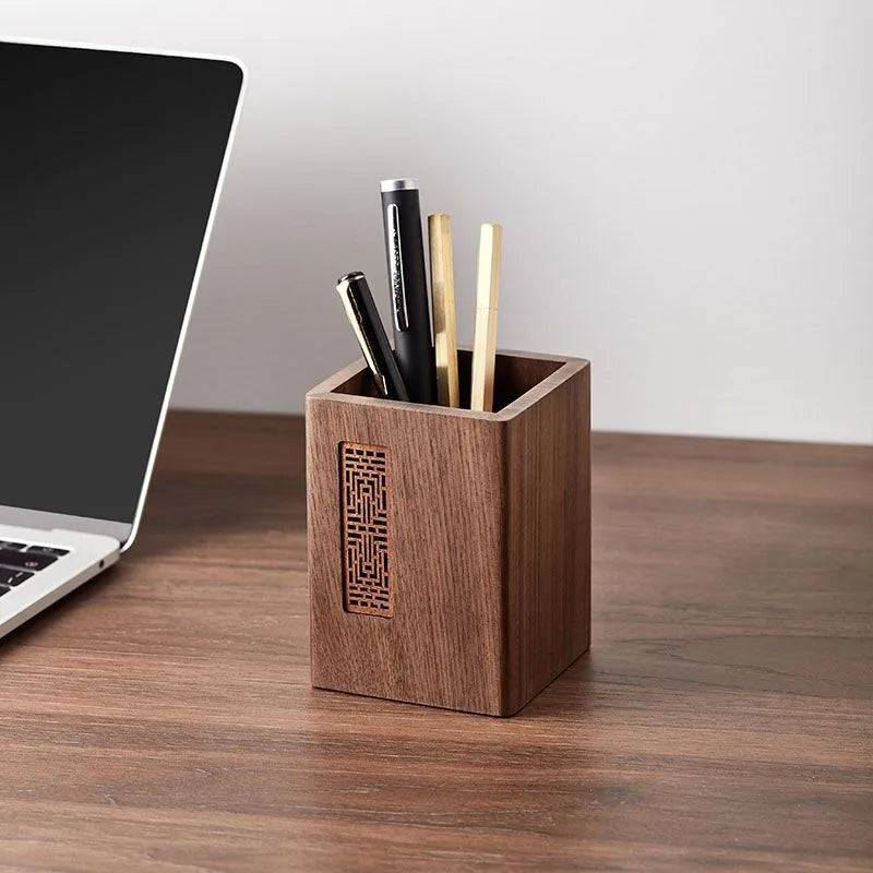 Deskox Stam Solid Wood Retro Desk Caddy — Deskox Modern Desks & Workspace Accessories — view 3