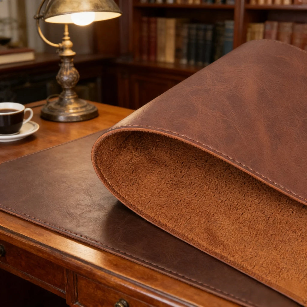 Deskox Glatt Full-Surface Leather Blotter — Deskox Modern Desks & Workspace Accessories