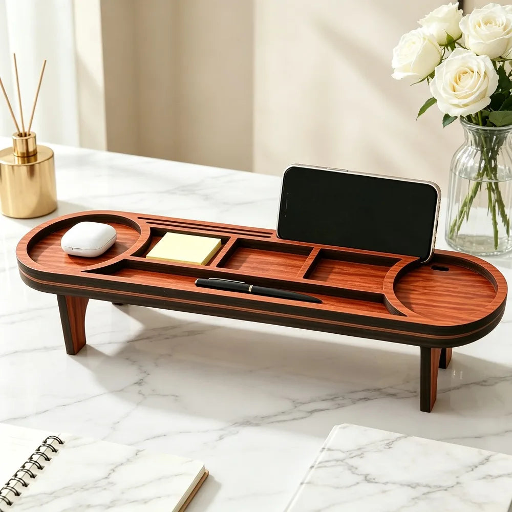 Deskox Holm Wooden Organiser with Phone Dock — Deskox Modern Desks & Workspace Accessories — view 5
