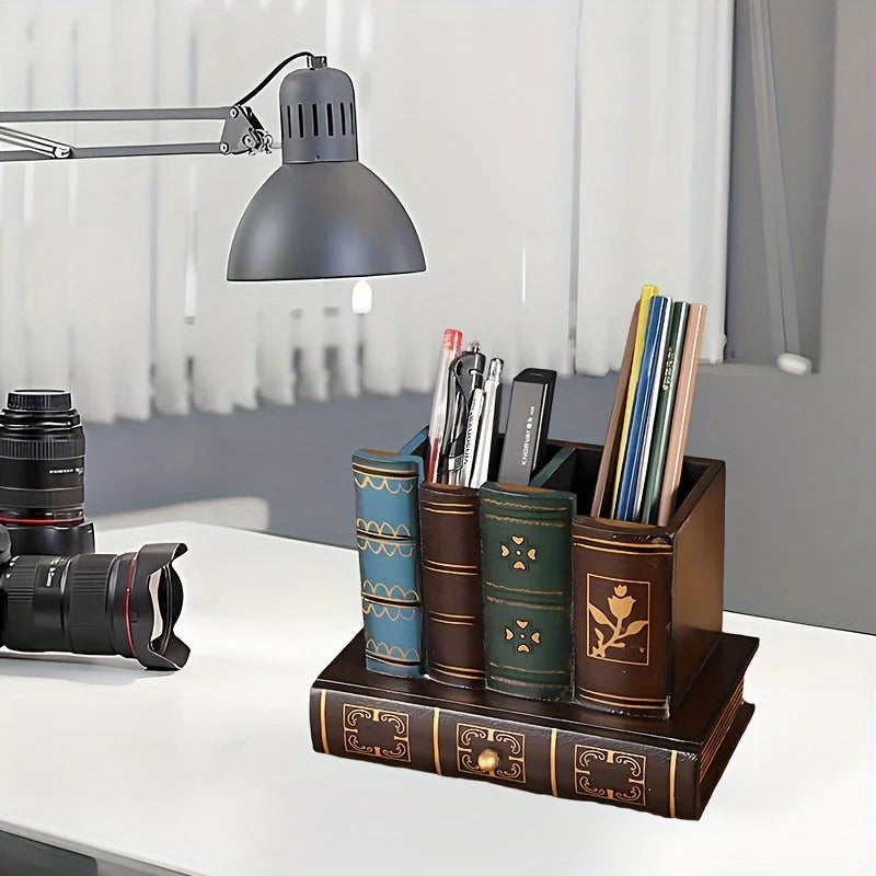 Deskox Saga Book-Form Wooden Pen Holder — Deskox Modern Desks & Workspace Accessories — view 4