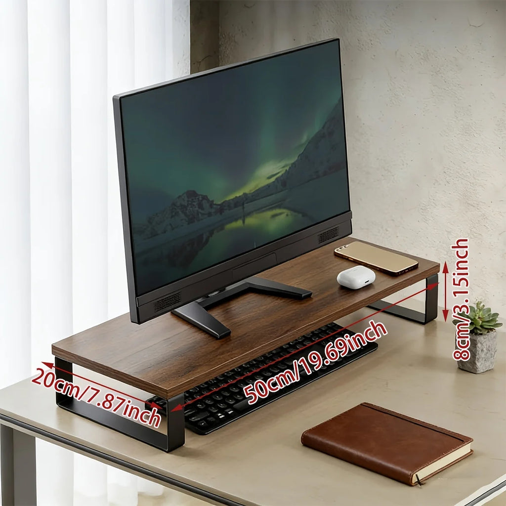 Deskox Smie Industrial Wood-Top Monitor Riser — Deskox Modern Desks & Workspace Accessories — view 2