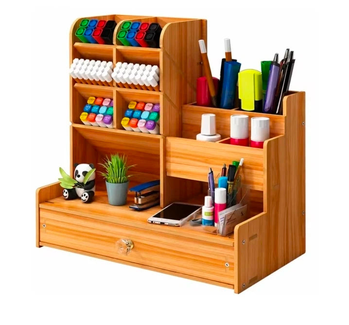 Deskox Lund Drawered Wooden Desk Organiser — Deskox Modern Desks & Workspace Accessories — view 2