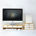 Deskox Kanso Wood-Grain Monitor Rack — Deskox Modern Desks & Workspace Accessories