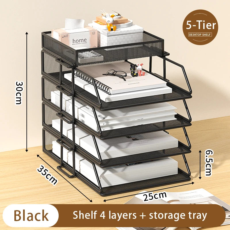 Deskox Berg Steel Mesh File Rack — Deskox Modern Desks & Workspace Accessories — view 3