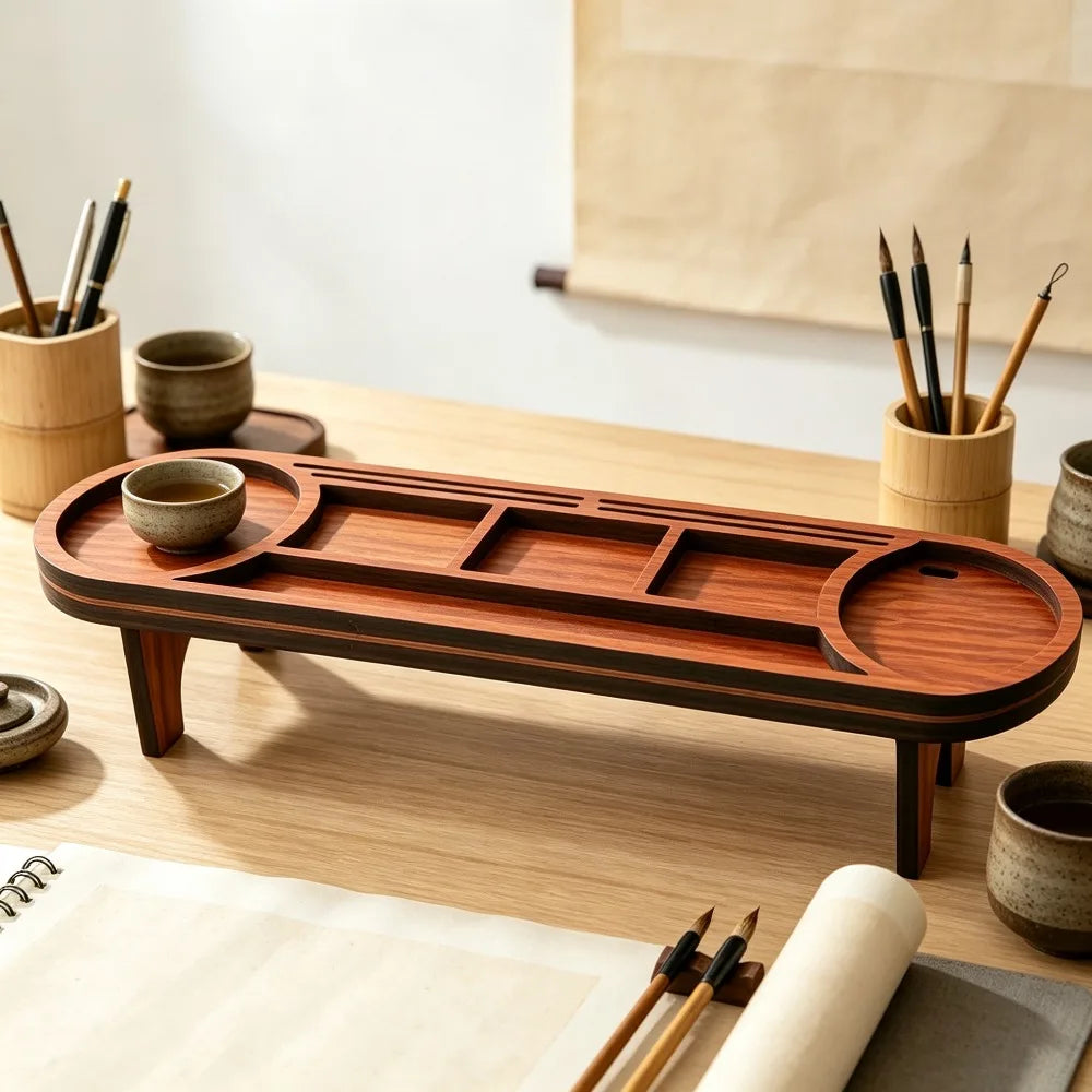 Deskox Holm Wooden Organiser with Phone Dock — Deskox Modern Desks & Workspace Accessories — view 2