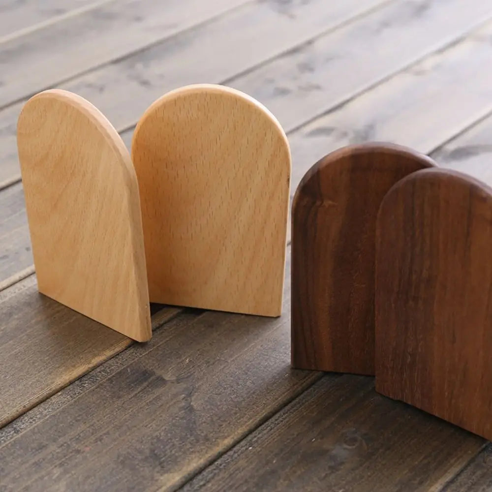 Deskox Grein Beech and Walnut Bookends — Deskox Modern Desks & Workspace Accessories