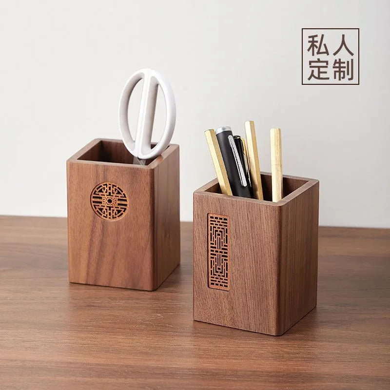Deskox Stam Solid Wood Retro Desk Caddy — Deskox Modern Desks & Workspace Accessories