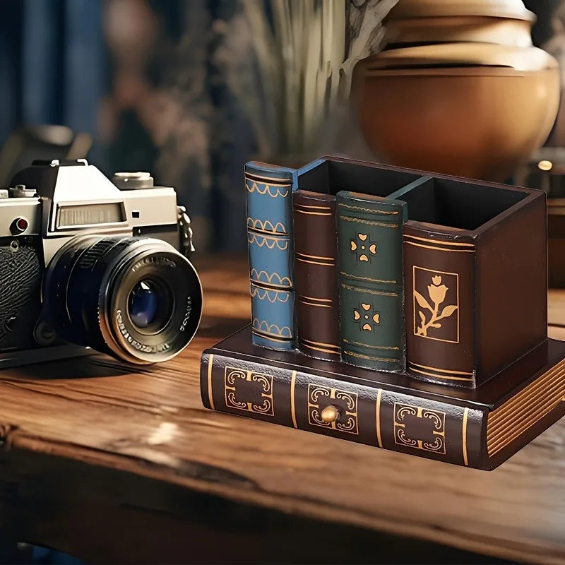 Deskox Saga Book-Form Wooden Pen Holder — Deskox Modern Desks & Workspace Accessories — view 2