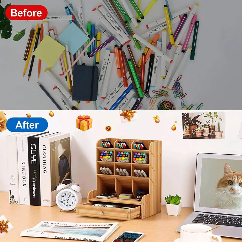 Deskox Nes Tiered Wooden Desk Rack — Deskox Modern Desks & Workspace Accessories — view 4
