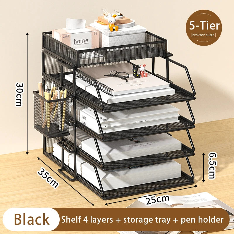 Deskox Berg Steel Mesh File Rack — Deskox Modern Desks & Workspace Accessories — view 2