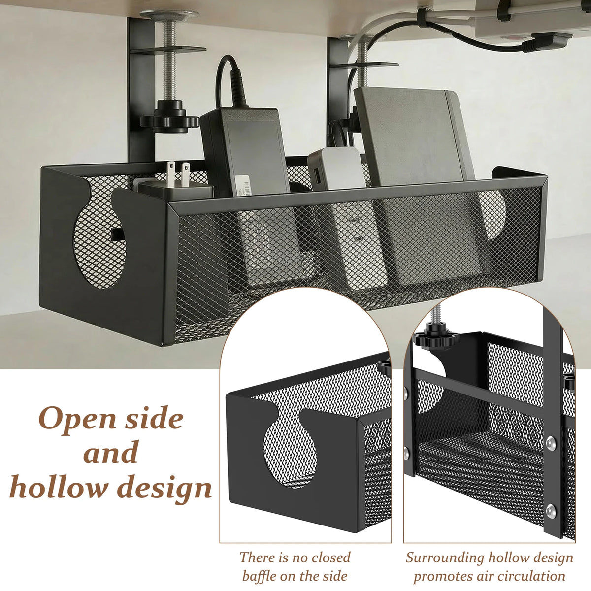 Deskox Skjul Under-Desk Cable Tray — Deskox Modern Desks & Workspace Accessories — view 4