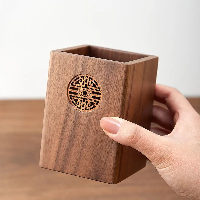 Deskox Stam Solid Wood Retro Desk Caddy — Deskox Modern Desks & Workspace Accessories — view 2