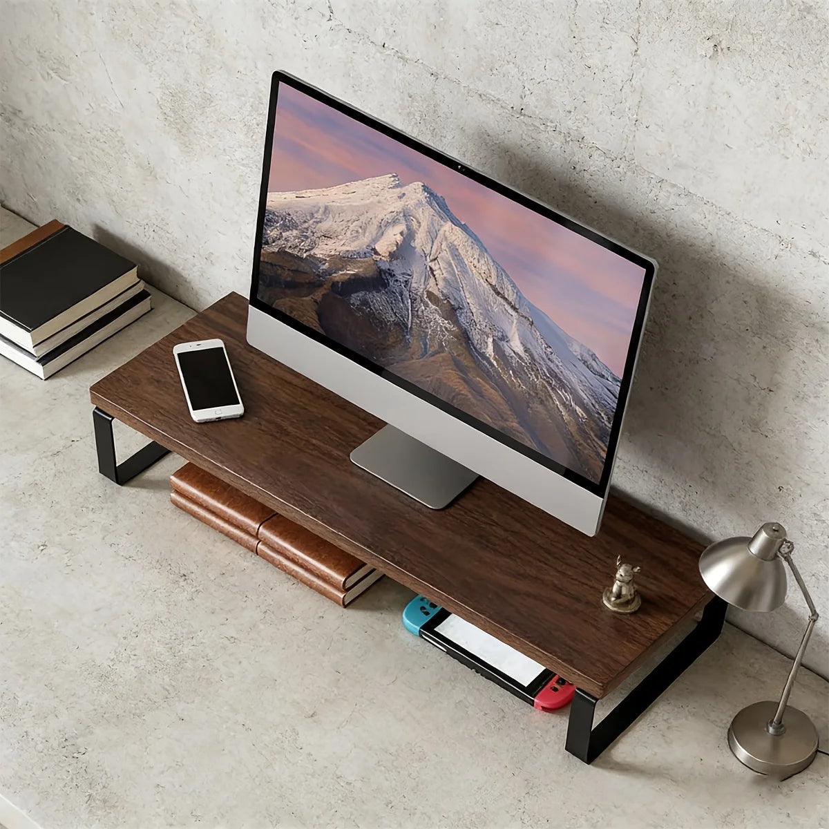 Deskox Smie Industrial Wood-Top Monitor Riser — Deskox Modern Desks & Workspace Accessories — view 5
